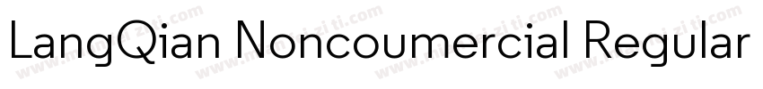 LangQian Noncoumercial Regular字体转换